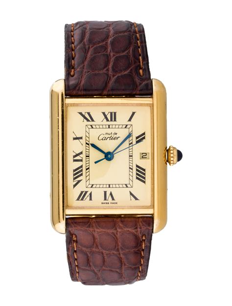 cartier tankard watch|cartier military tank watch.